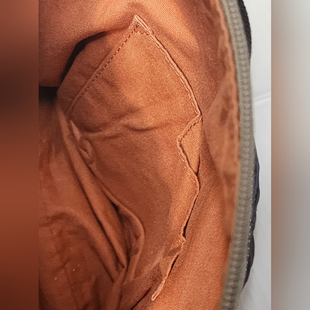 Fossil Key-Per Brown, Orange, Teal Quilted Organi… - image 8